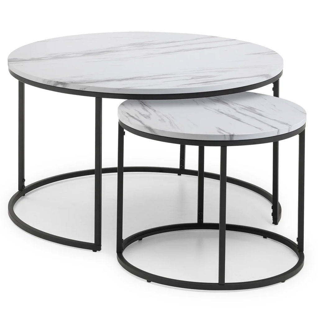 Wooden Nesting Coffee Tables Round - Bellini