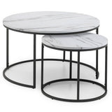 Wooden Nesting Coffee Tables Round - Bellini