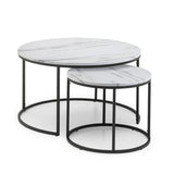 Wooden Nesting Coffee Tables Round - Bellini