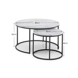 Wooden Nesting Coffee Tables Round - Bellini