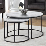 Wooden Nesting Coffee Tables Round - Bellini