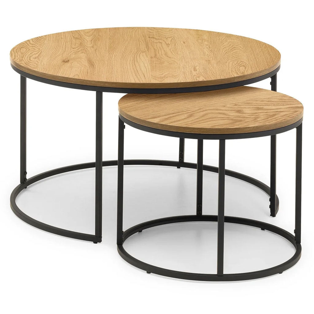 Wooden Nesting Coffee Tables Round - Bellini