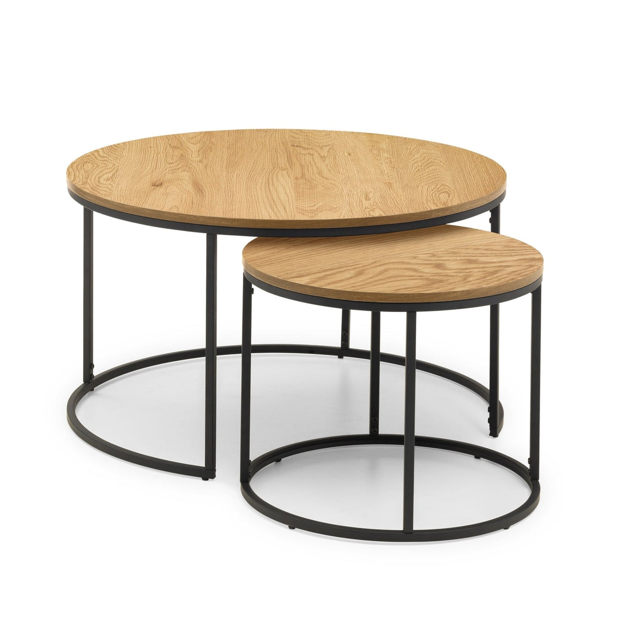 Wooden Nesting Coffee Tables Round - Bellini