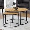 Wooden Nesting Coffee Tables Round - Bellini