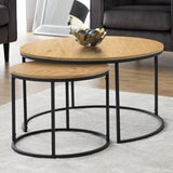 Wooden Nesting Coffee Tables Round - Bellini
