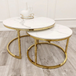 Wooden Nesting Coffee Tables Round - Casdira