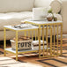 Wooden Nesting Coffee Tables in Set of 2 in Marble Effect - Velmora