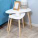 Wooden Nesting Coffee Tables in Set of 2 With Solid Wood Legs - Velmora