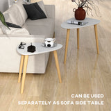 Wooden Nesting Coffee Tables in Set of 2 With Solid Wood Legs - Velmora