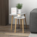 Wooden Nesting Coffee Tables in Set of 2 With Solid Wood Legs - Velmora