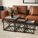 Wooden Nesting Coffee Tables Square in Set of 3 - Velmora
