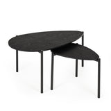 Wooden Nesting Coffee Tables Teardrop - Lorette