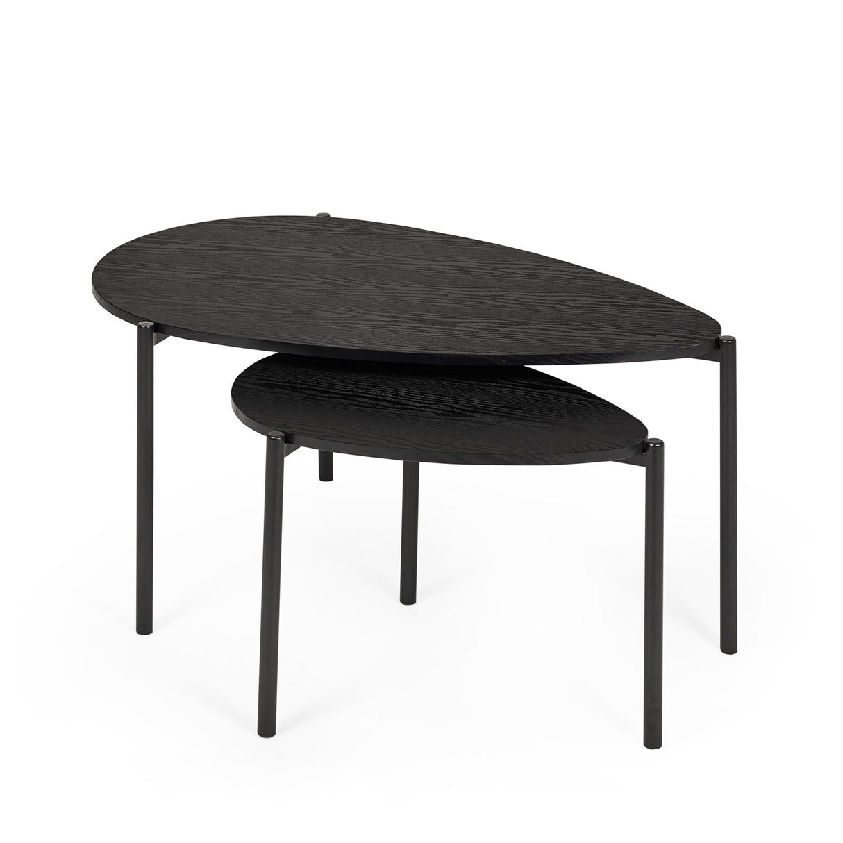Wooden Nesting Coffee Tables Teardrop - Lorette
