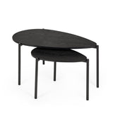 Wooden Nesting Coffee Tables Teardrop - Lorette