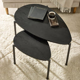 Wooden Nesting Coffee Tables Teardrop - Lorette