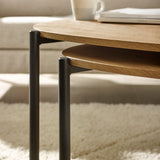 Wooden Nesting Coffee Tables Teardrop - Lorette