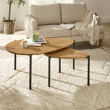 Wooden Nesting Coffee Tables Teardrop - Lorette