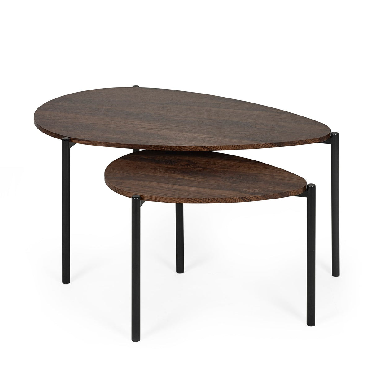 Wooden Nesting Coffee Tables Teardrop - Lorette