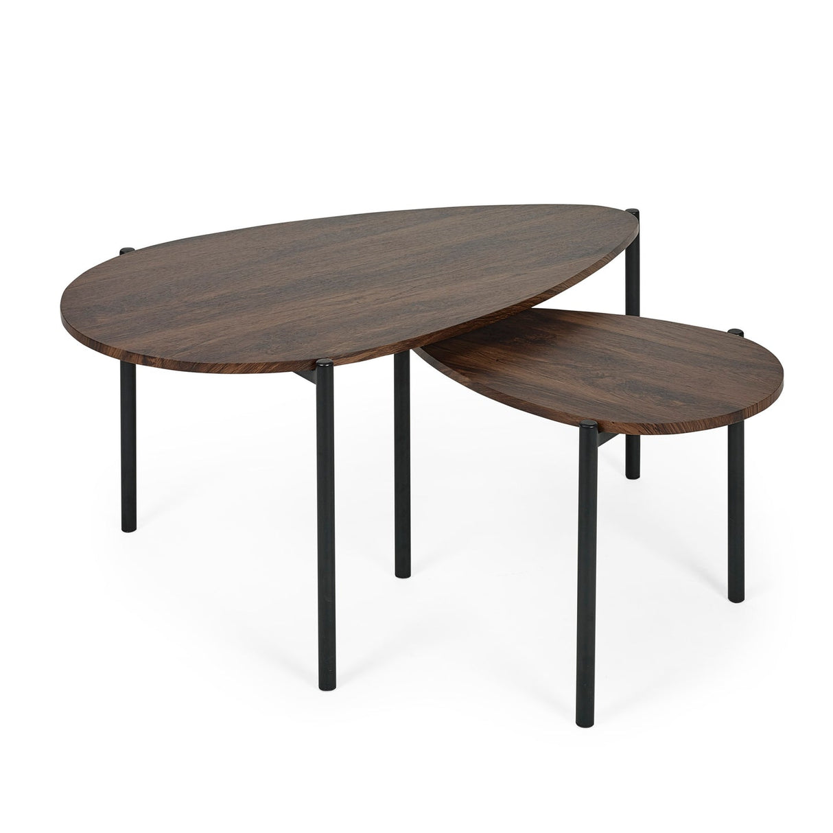 Wooden Nesting Coffee Tables Teardrop - Lorette