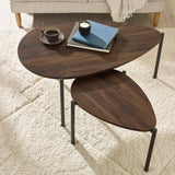 Wooden Nesting Coffee Tables Teardrop - Lorette