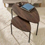 Wooden Nesting Coffee Tables Teardrop - Lorette