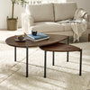 Wooden Nesting Coffee Tables Teardrop - Lorette