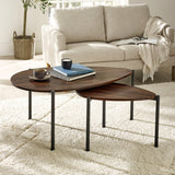 Wooden Nesting Coffee Tables Teardrop - Lorette