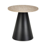 Wooden Nesting Coffee Tables With Black Metal Base - Elgon