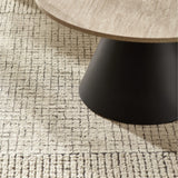 Wooden Nesting Coffee Tables With Black Metal Base - Elgon