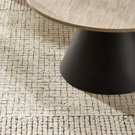 Wooden Nesting Coffee Tables With Black Metal Base - Elgon