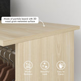 Wooden Open Wardrobe 120cm Wide With 6 Wheels - Velmora