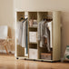 Wooden Open Wardrobe 120cm Wide With 6 Wheels - Velmora
