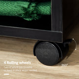 Wooden Open Wardrobe 60cm Wide With 4 Wheels - Velmora