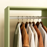 Wooden Open Wardrobe 60cm Wide With 4 Wheels - Velmora