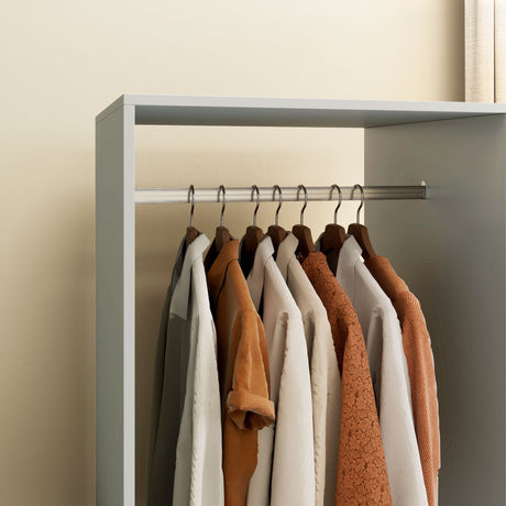 Wooden Open Wardrobe 60cm Wide With 4 Wheels - Velmora