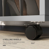 Wooden Open Wardrobe 60cm Wide With 4 Wheels - Velmora