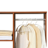 Wooden Open Wardrobe 80cm Wide With 4 Wheels - Velmora