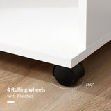 Wooden Open Wardrobe 80cm Wide With 4 Wheels - Velmora