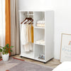 Wooden Open Wardrobe 80cm Wide With 4 Wheels - Velmora