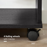Wooden Open Wardrobe 80cm Wide With 4 Wheels - Velmora