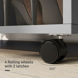 Wooden Open Wardrobe 80cm Wide With 4 Wheels - Velmora