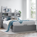 Wooden Ottoman Storage Double Bed With Bookcase Headboard - Arizona