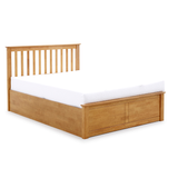 Wooden Ottoman Storage Double Bed - Malmo