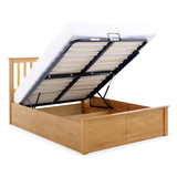 Wooden Ottoman Storage Double Bed - Malmo