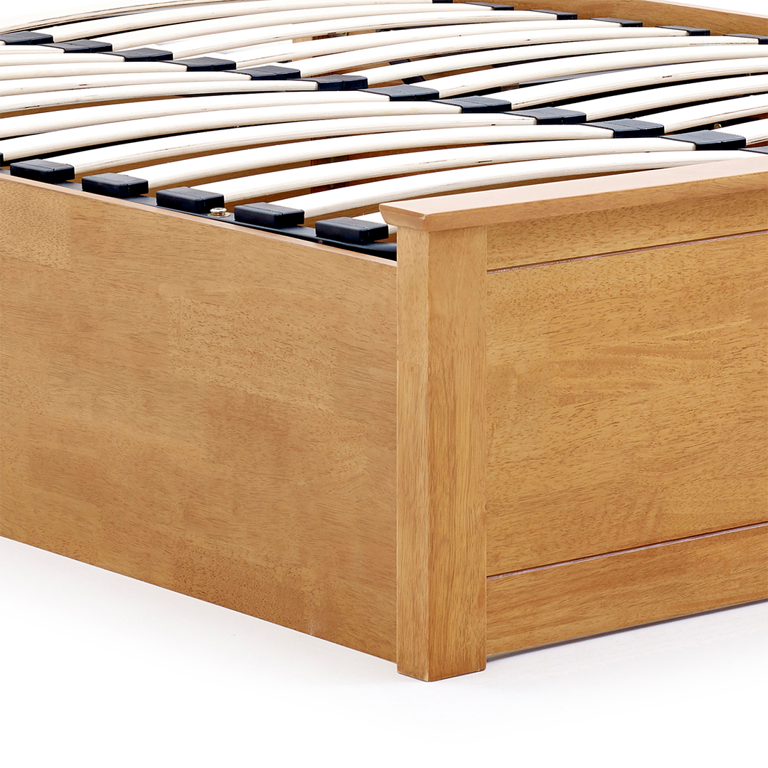 Wooden Ottoman Storage Double Bed - Malmo