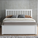 Wooden Ottoman Storage Double Bed - Malmo