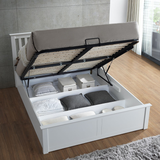 Wooden Ottoman Storage Double Bed - Malmo