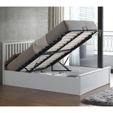 Wooden Ottoman Storage Small Double Bed - Malmo