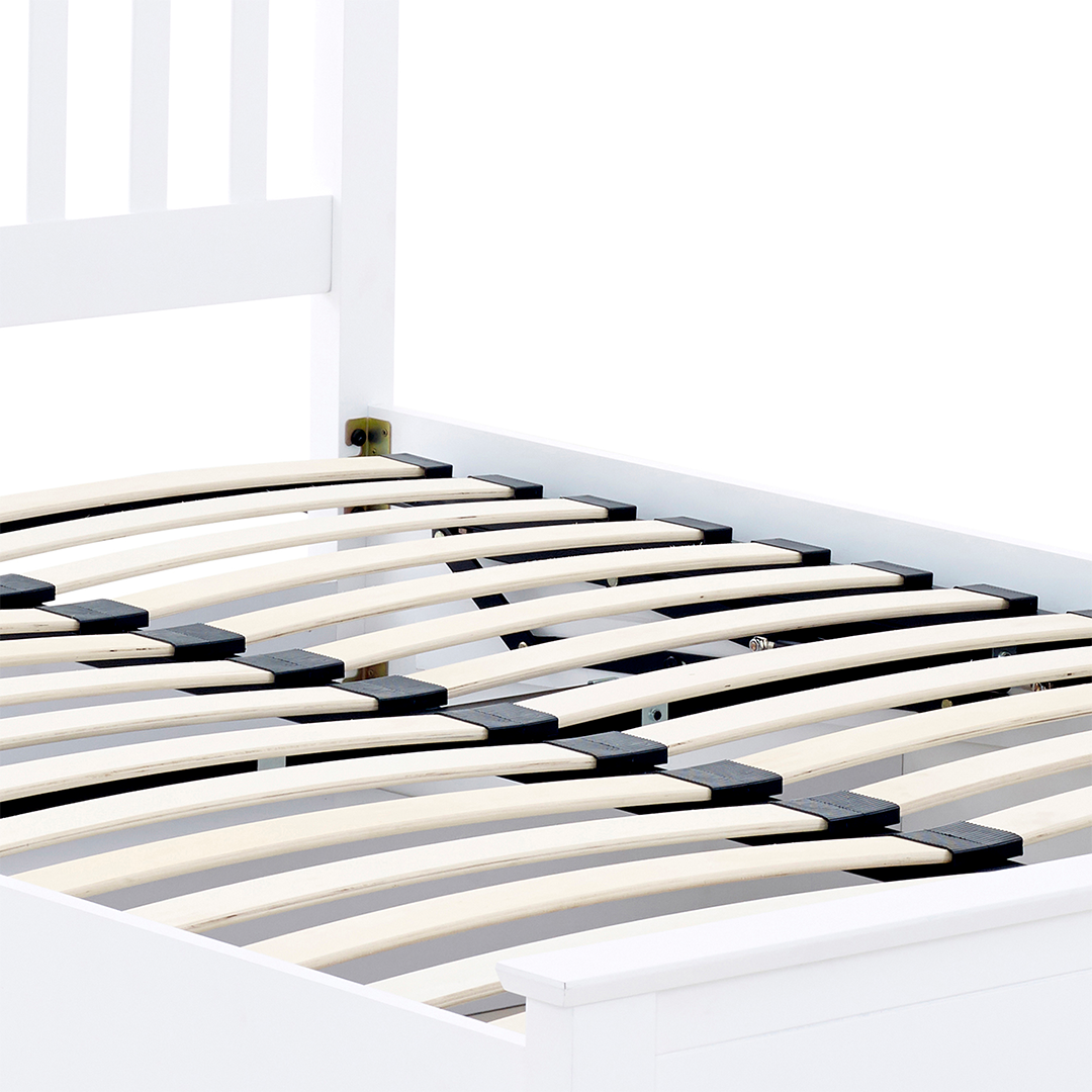 Wooden Ottoman Storage Small Double Bed - Malmo