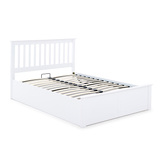 Wooden Ottoman Storage Small Double Bed - Malmo